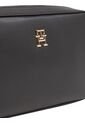 Bolso Negro De Hombro Con Insignia Del Monograma TH Tommy Hilfiger de Tommy Hilfiger