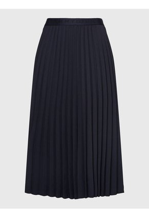 Falda Azul Midi Plisada Para Mujer Tommy Hilfiger
