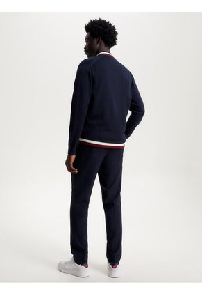 Saco Cárdigan Global Stripe De Corte Amplio Hombre Azul Tommy Hilfiger