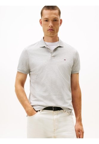 Polo Gris De Punto Interlock De Corte Regular Tommy Hilfiger Tommy Hilfiger