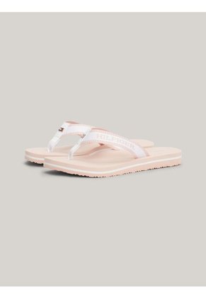Chanclas Blanco Trenzadas Con Monotipo Hilfiger Tommy Hilfiger