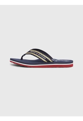Sandalias Azul De Tejido Trenzado Con Rayas Tommy Hilfiger