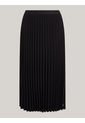 Falda Negro Midi Plisada Con Logo En La Cintura Tommy Hilfiger de Tommy Hilfiger