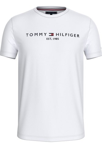 Camiseta Blanca Con Logo Bordado En El Pecho Tommy Hilfiger Tommy Hilfiger