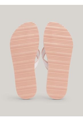 Chanclas Blanco Trenzadas Con Monotipo Hilfiger Tommy Hilfiger