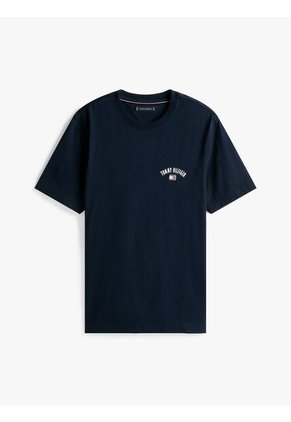 Camiseta Azul Con Logo Gráfico Tommy Hilfiger