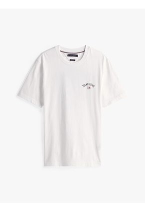 Camiseta Blanca Con Logo Gráfico Tommy Hilfiger