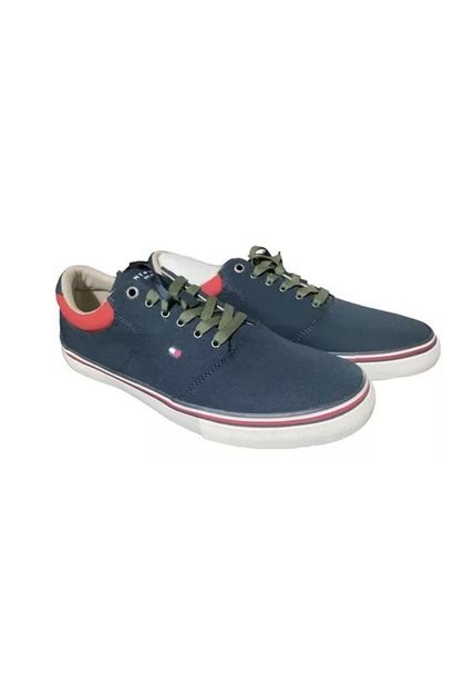 Tenis Azul Oscuro De Cuero Con Suela Cupsole FM0FM04051DW5