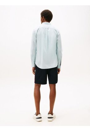 Camisa Azul De Chambray Con Bolsillo Tommy Hilfiger