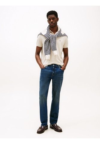 Polo Gris De Punto Interlock De Corte Regular Tommy Hilfiger Tommy Hilfiger