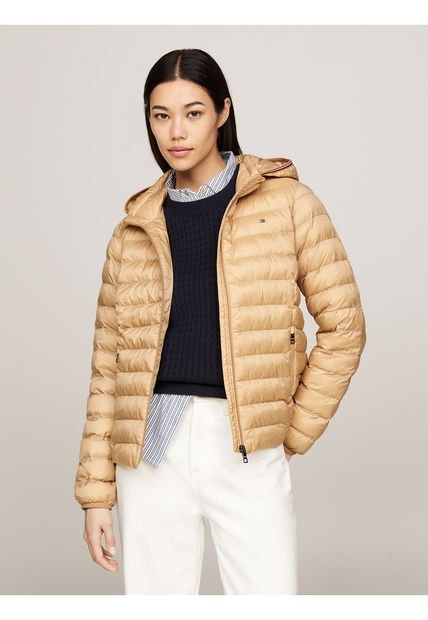 Chaqueta Beige Acolchada Ligera Global Stripe Tommy Hilfiger