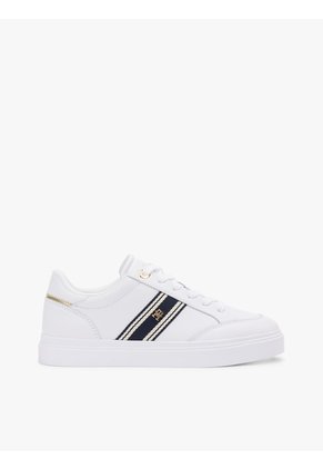 Tenis Blanco Con Suela Cupsole Y Cinta Trenzada Tommy Hilfiger