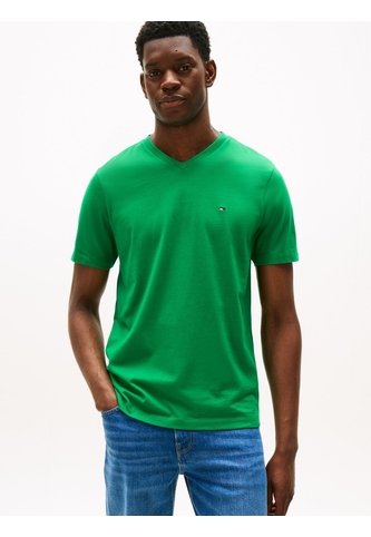 Camiseta Verde De Cuello En V Tommy Hilfiger Tommy Hilfiger