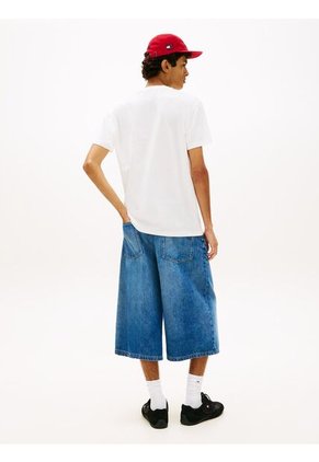 Camiseta Blanca De Punto Con Cuello Redondo Tommy Jeans