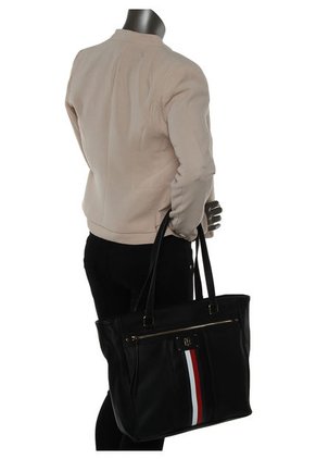 Bolso Negro-Blanco-Rojo Tommy Hilfiger