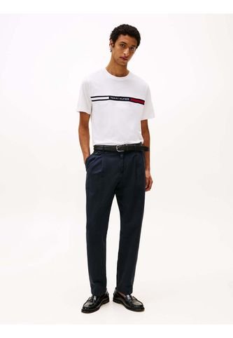 Camiseta Blanca De Cuello Redondo Con Logo Tommy Hilfiger Tommy Hilfiger