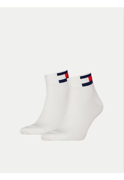 Pack Blanco De 2 Tobilleras Con Logo Tommy Hilfiger