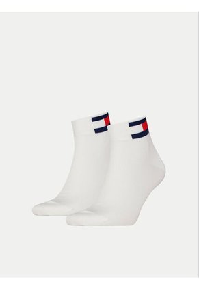 Pack Blanco De 2 Tobilleras Con Logo Tommy Hilfiger