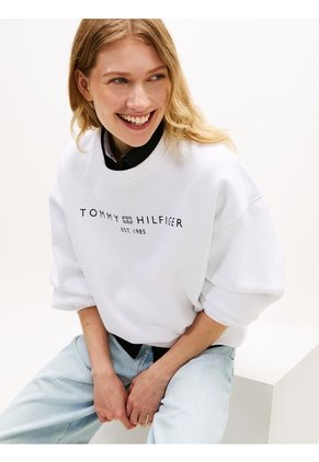 Saco Blanco Con Logo Corp Moderno Tommy Hilfiger
