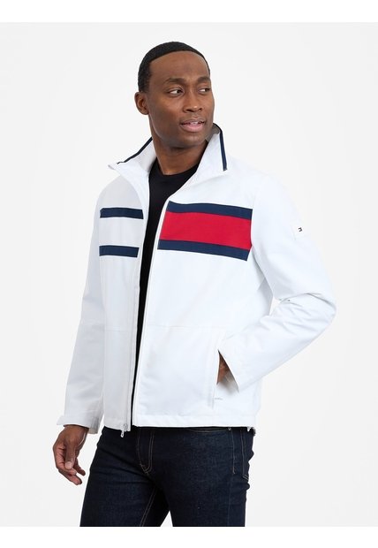 Chaqueta Blanca Glenville Hipster Con Diseño Color Block Tommy Hilfiger