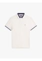 Polo Blanco De Corte Regular Con Ribeteado Tommy Hilfiger de Tommy Hilfiger