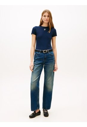 Camiseta Multicolor De Punto Con Logo Texturizado Tommy Hilfiger
