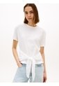 Camiseta Blanca Texturizada Amplia Con Lazo Tommy Hilfiger de Tommy Hilfiger