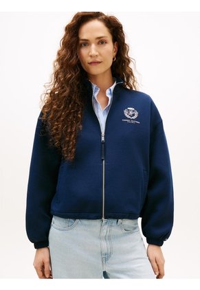 Chaqueta Multicolor Amplia Con Cremallera Y Escudo Tommy Hilfiger