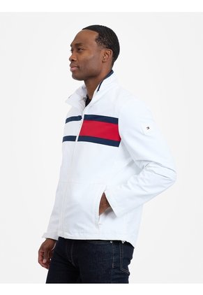 Chaqueta Blanca Glenville Hipster Con Diseño Color Block Tommy Hilfiger