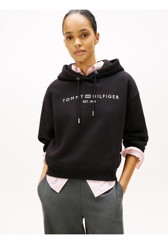 Buzo Negro Con Capota Y Logo Tommy Hilfiger Tommy Hilfiger