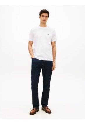 Camiseta Blanca De Punto Con Rayas Global Stripe Tommy Hilfiger