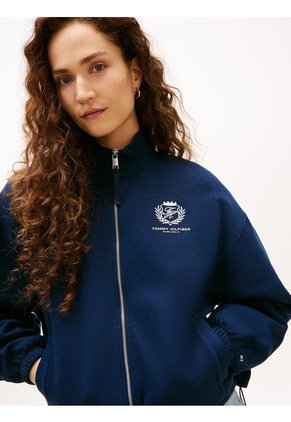 Chaqueta Multicolor Amplia Con Cremallera Y Escudo Tommy Hilfiger