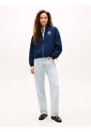 Chaqueta Multicolor Amplia Con Cremallera Y Escudo Tommy Hilfiger