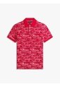 Polo Rojo Piqué Con Estampado Tommy Hilfiger de Tommy Hilfiger