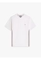Camiseta Blanca De Punto Con Rayas Global Stripe Tommy Hilfiger de Tommy Hilfiger