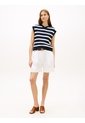 Chaleco Azul De Punto Trenzado Con Cuello En V Tommy Hilfiger de Tommy Hilfiger