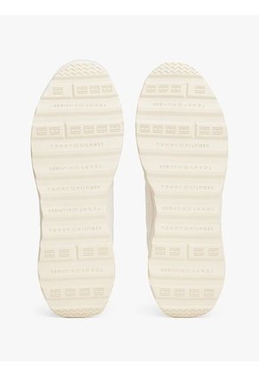 Tenis Blanco Deportivos Retro De Mezcla De Ante Tommy Hilfiger