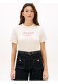 Camiseta Blanca De Punto Interlock Con Logo Tommy Hilfiger de Tommy Hilfiger