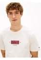 Camiseta Blanca De Punto Con Cuello Redondo Y Logo Tommy Hilfiger de Tommy Hilfiger