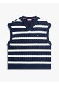 Chaleco Azul De Punto Trenzado Con Cuello En V Tommy Hilfiger de Tommy Hilfiger