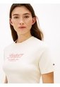 Camiseta Blanca De Punto Interlock Con Logo Tommy Hilfiger de Tommy Hilfiger