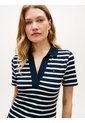 Vestido Azul Tipo Polo Con Cuello En V Abierto Tommy Hilfiger de Tommy Hilfiger