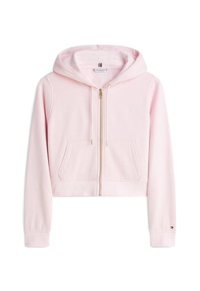 Buzo Rosa Con Capota Y Cierre De Cremallera Tommy Hilfiger