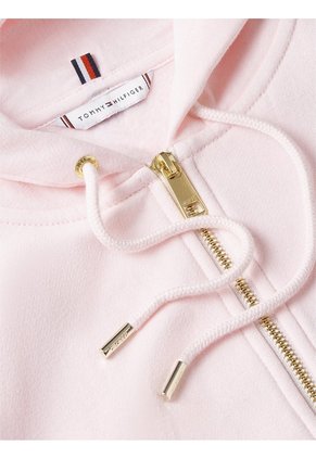 Buzo Rosa Con Capota Y Cierre De Cremallera Tommy Hilfiger