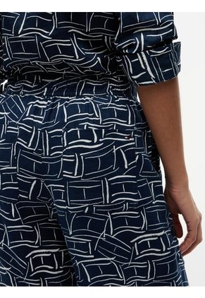 Pantalón Azul Amplio De Pierna Ancha Tommy Hilfiger