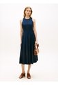 Vestido Multicolor Midi Con Botones Dorados Tommy Hilfiger de Tommy Hilfiger