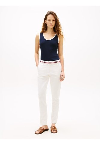 Pantalón Blanco Chino Slim En Twill Tommy Hilfiger Tommy Hilfiger