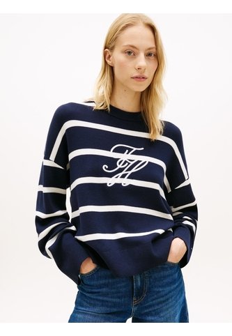Saco Azul Tejido Amplio De Punto Con Logo Bordado Tommy Hilfiger Tommy Hilfiger