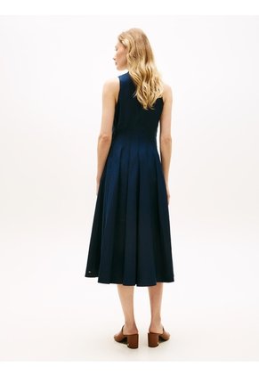 Vestido Multicolor Midi Con Botones Dorados Tommy Hilfiger