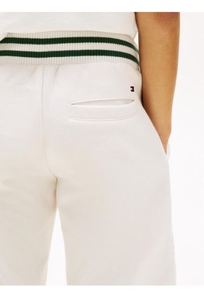 Bermudas Blanco Con Logo Script Gráfico Tommy Hilfiger